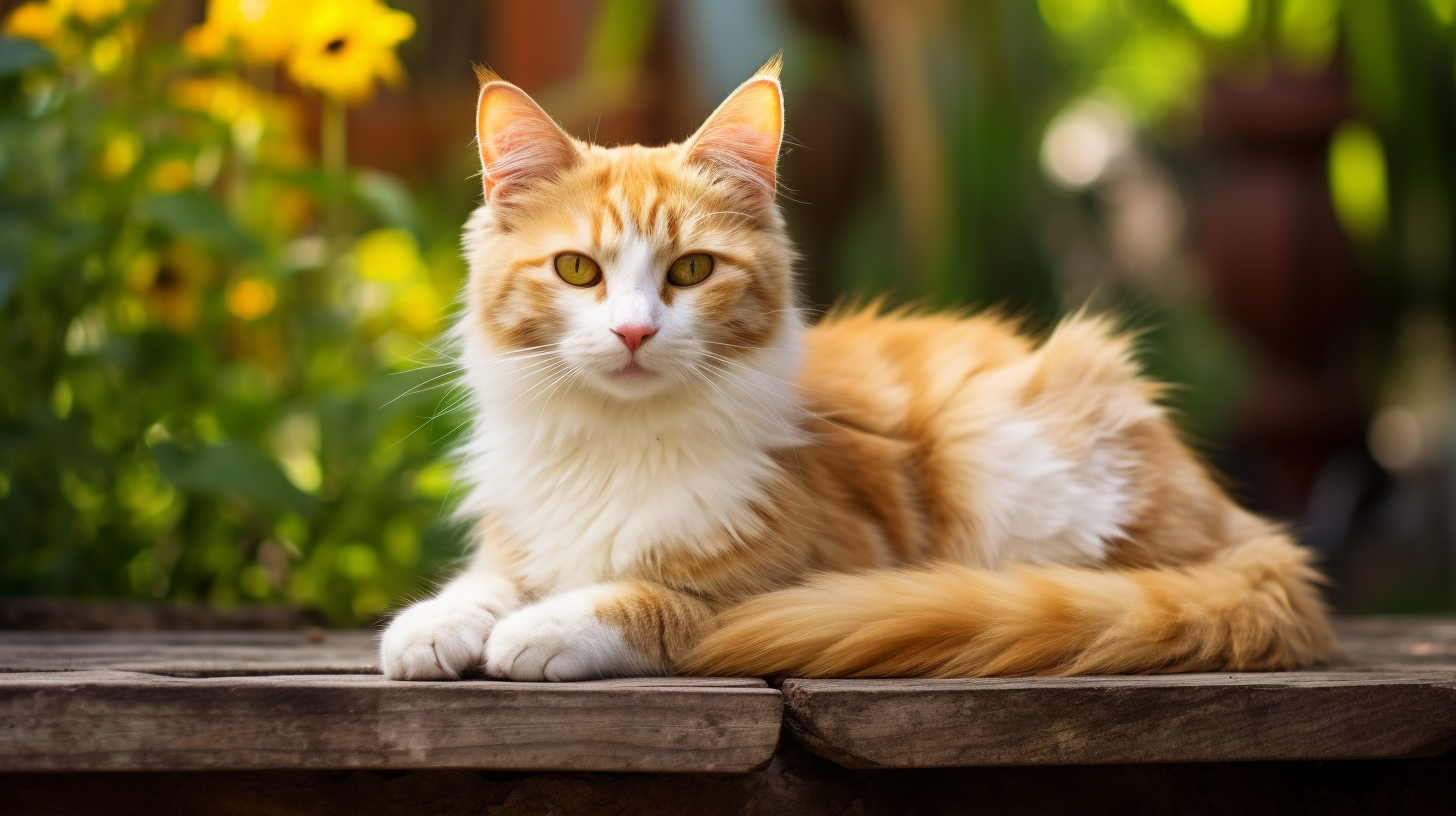A majestic domestic house cat posing proudly, perfect for a full HD cat wallpaper